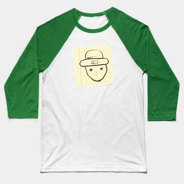 Alabama Leprechaun - Amatuer Sketch Baseball T-Shirt by sombreroinc